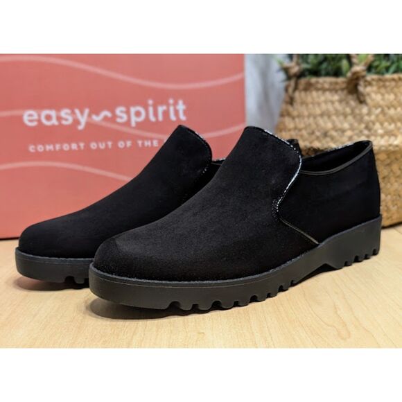 Easy Spirit Halsey Black Closed Toe Slip-On Casual Loafers Women's Size 7.5 NIB - Picture 1 of 14